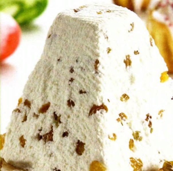 Творожная Пасха с изюмом без выпечки