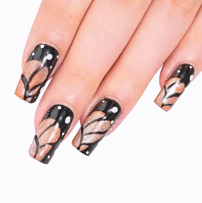 Дизайн ногтей. Черный.