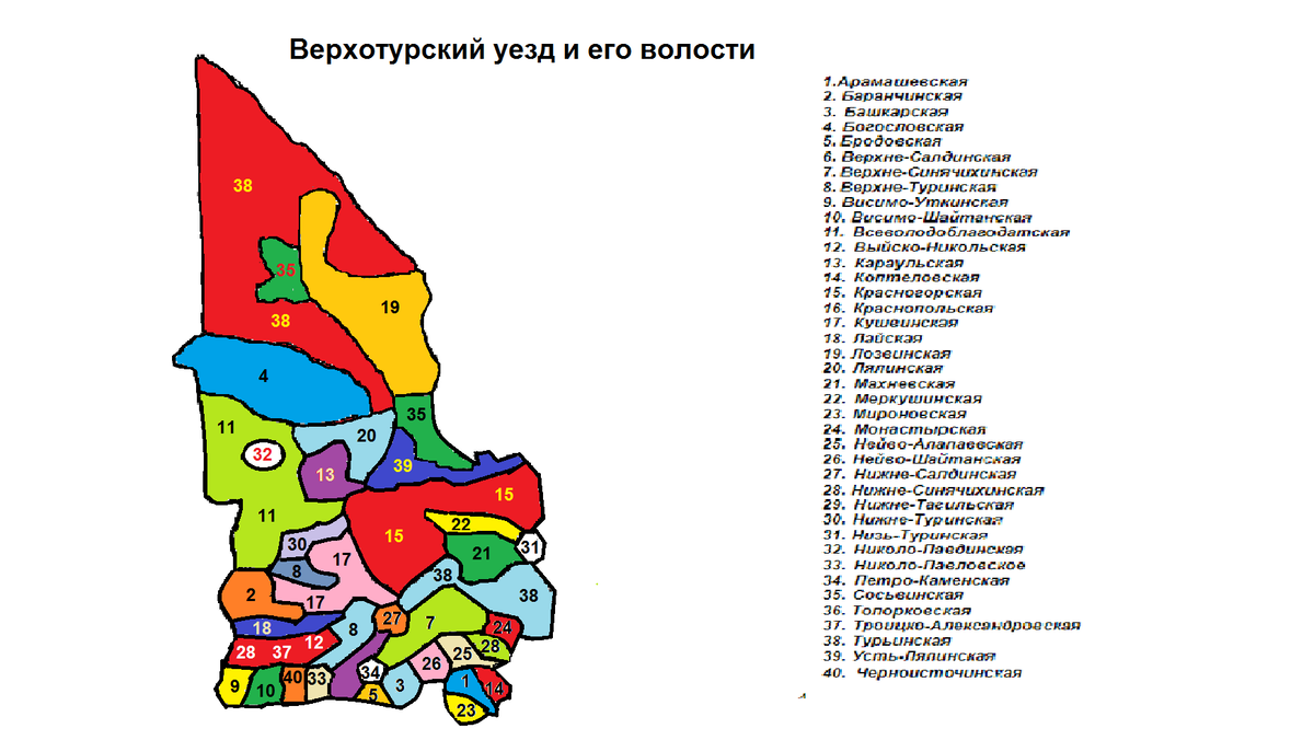 Карта верхотурского уезда