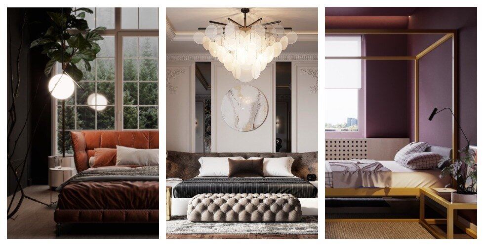Спальня в стиле Модерн — эксклюзивные идеи оформления дизайна спальни (150 фото)
