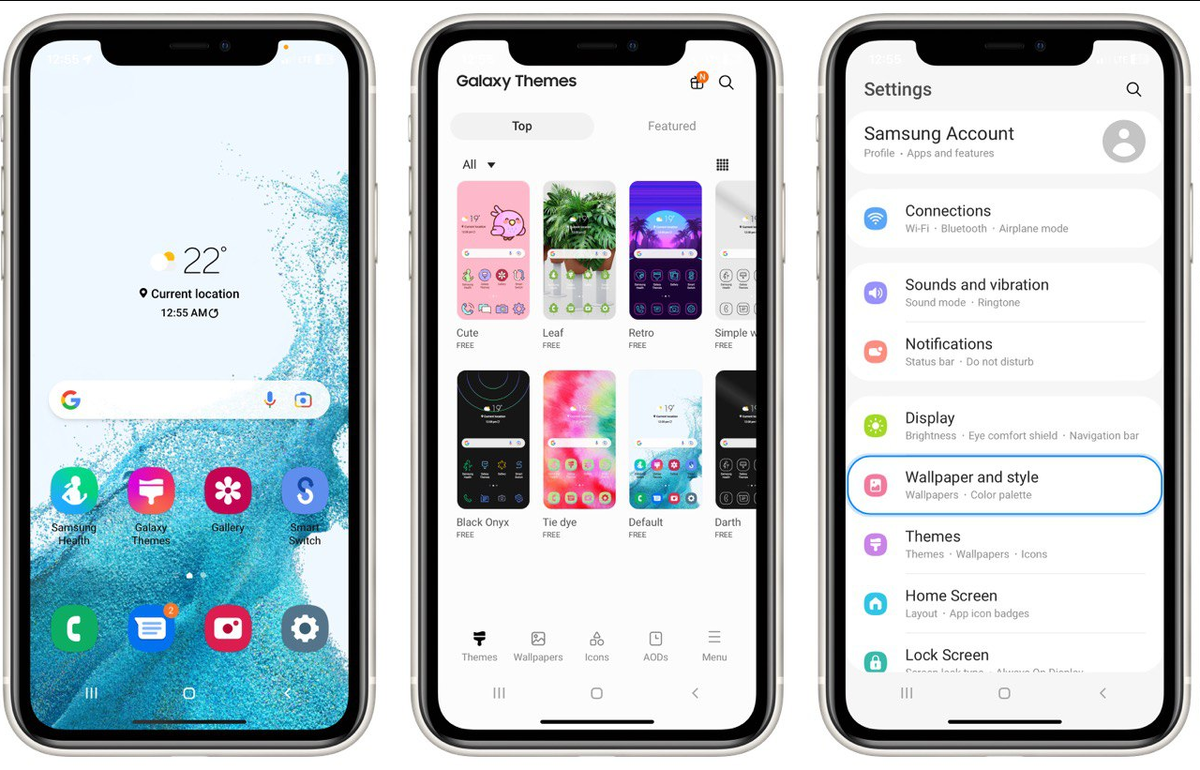 Версии one ui samsung. Интерфейс самсунг галакси. Интерфейс айфона. Главный экран one UI от Samsung что это. Интерфейс самсунг s22.