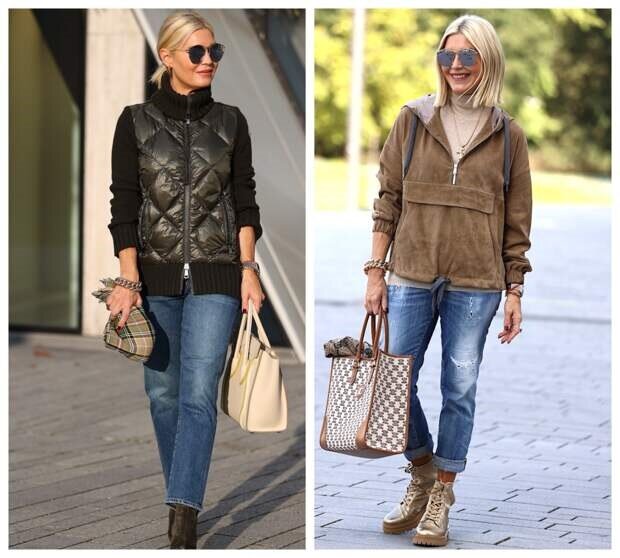 Которые носят модные женщины за 50, 6 стильных моделей джинсов.