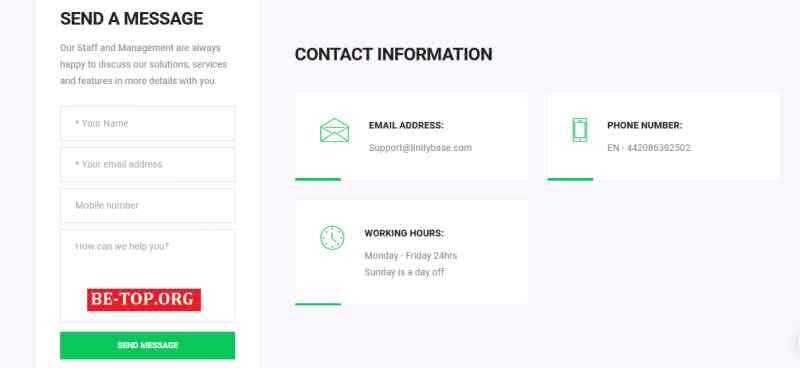Возможность снять деньги с "Linity base" не подтверждена.