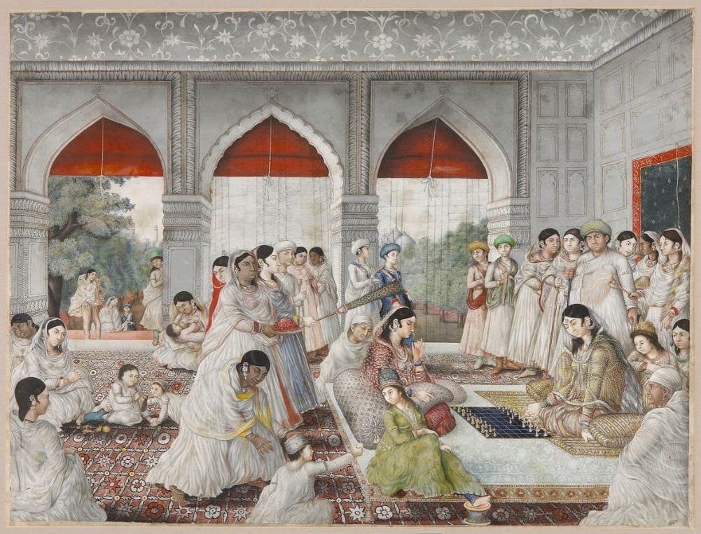 Невасилал, "придворная дама, играющая в шахматы".