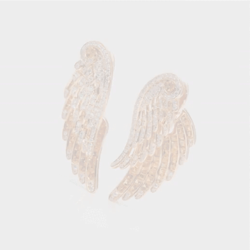 Серьги Garrard Wings Embrace из желтого золота с желтыми сапфирами и бриллиантами 
