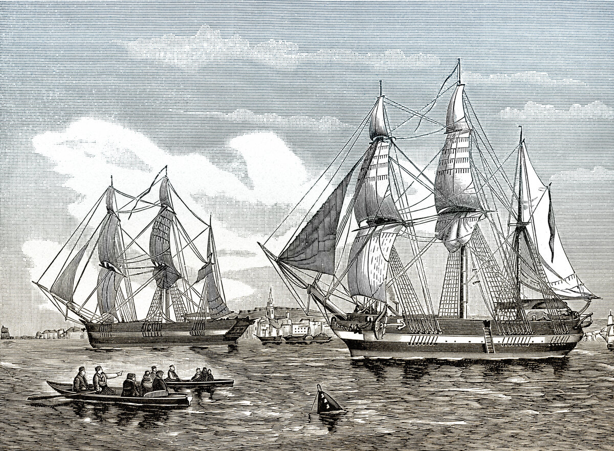    «Эребус» и «Террор», названные в честь вулканов Антарктиды корабли Ее Величества, фото: Zoonar