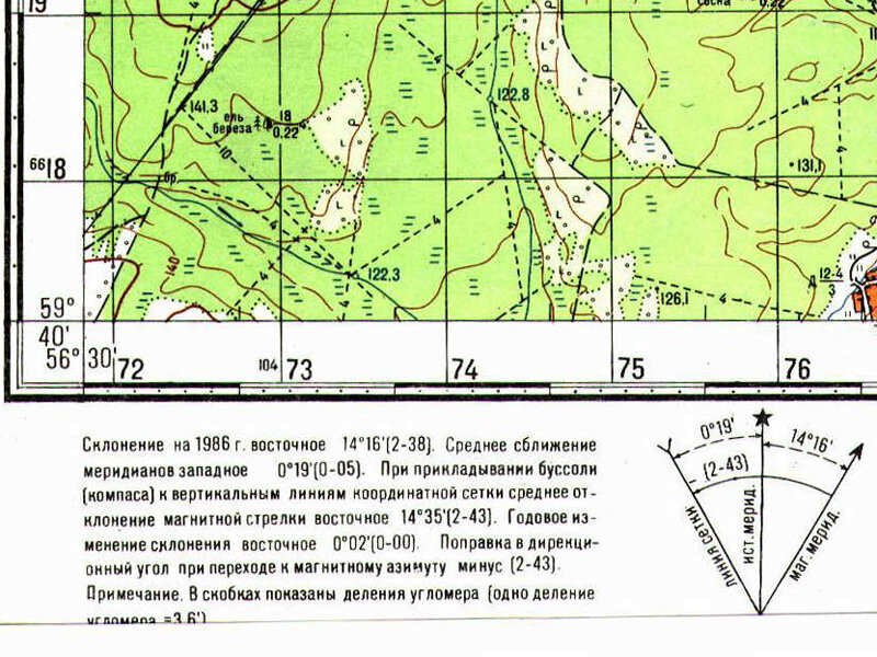 Карта с азимутом онлайн