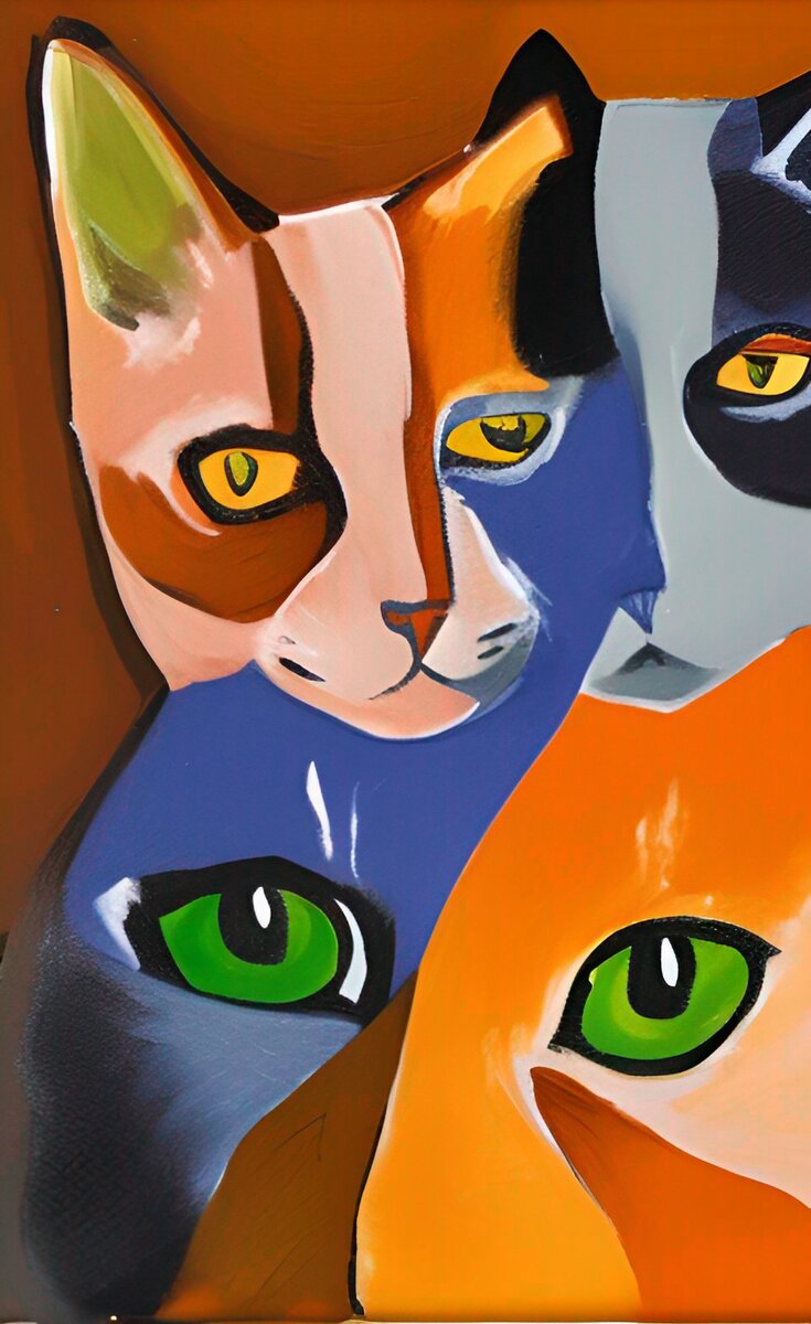 Три кота нарисовала нейросеть Dream