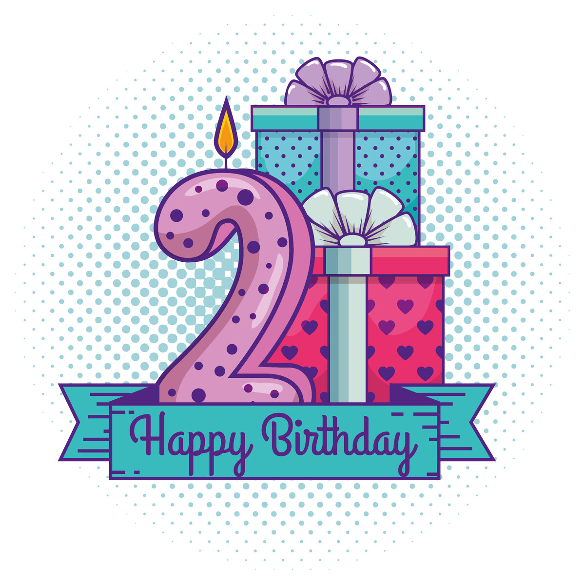 <a href="https://ru.freepik.com/free-vector/happy-birthday-with-candle-number-two-decoration_5674668.htm#query=2&position=1&from_view=author">Изображение от studiogstock</a> на Freepik