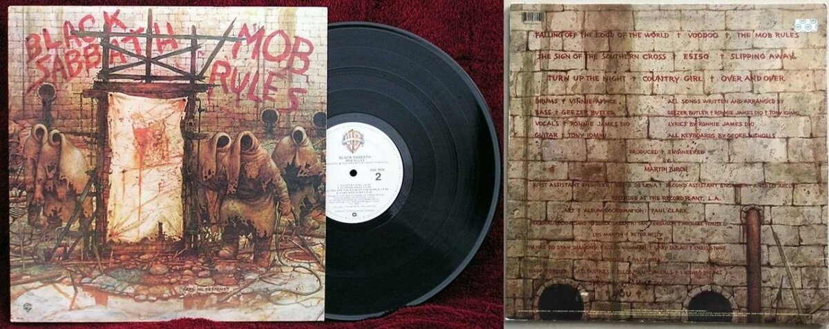 Американский виниловый выпуск альбома Black Sabbath "Mob Rules", 1981 г.