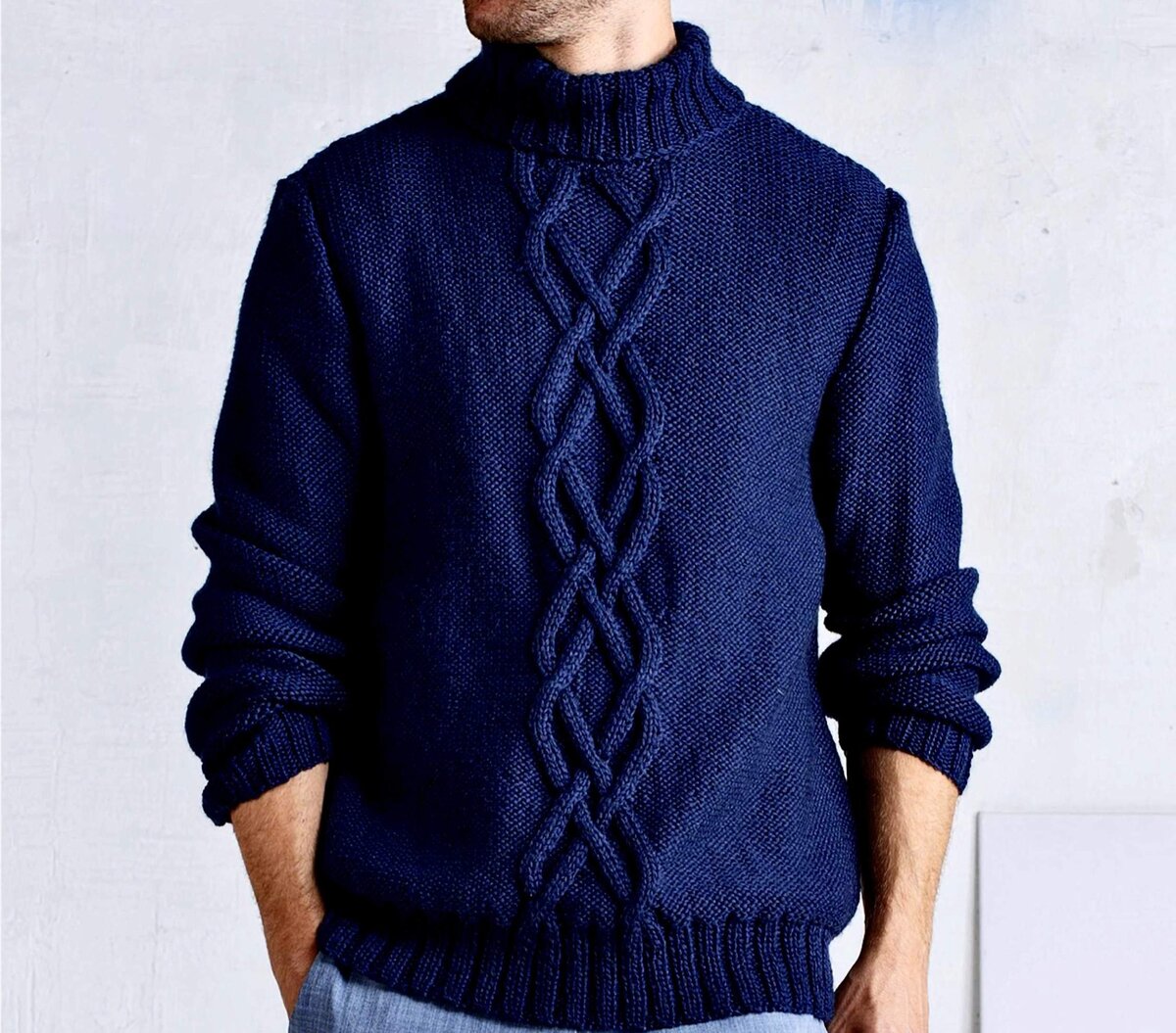 Свитер со жгутами