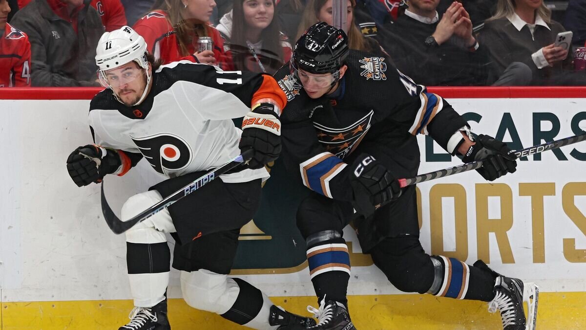    Эпизод матча "Вашингтон Кэпиталз" - "Филадельфия Флайерз"© Фото : twitter.com/nhlflyers