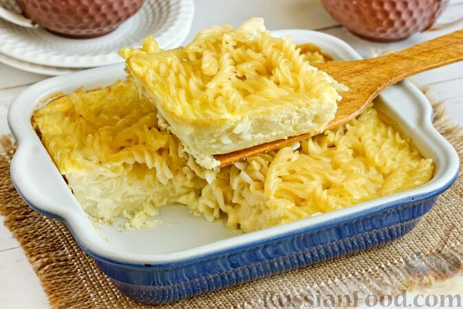 макароны, молоко, яйца, сахар, масло сливочное