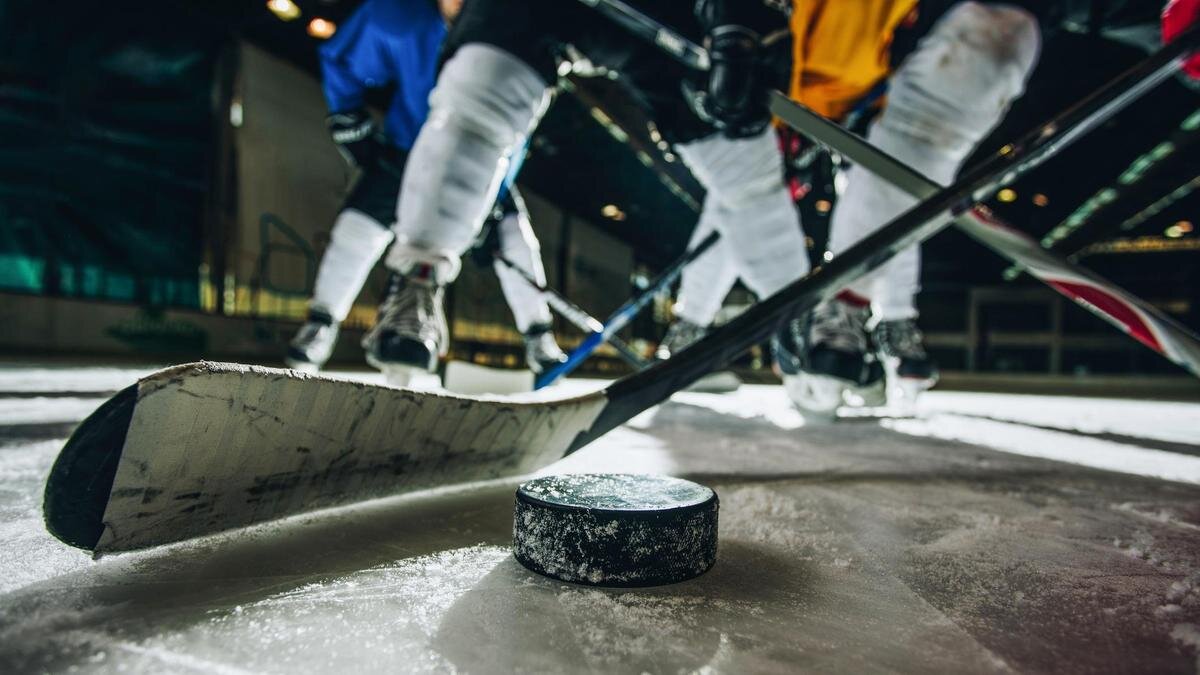    Хоккеисты на льду:skynesher / Getty Images