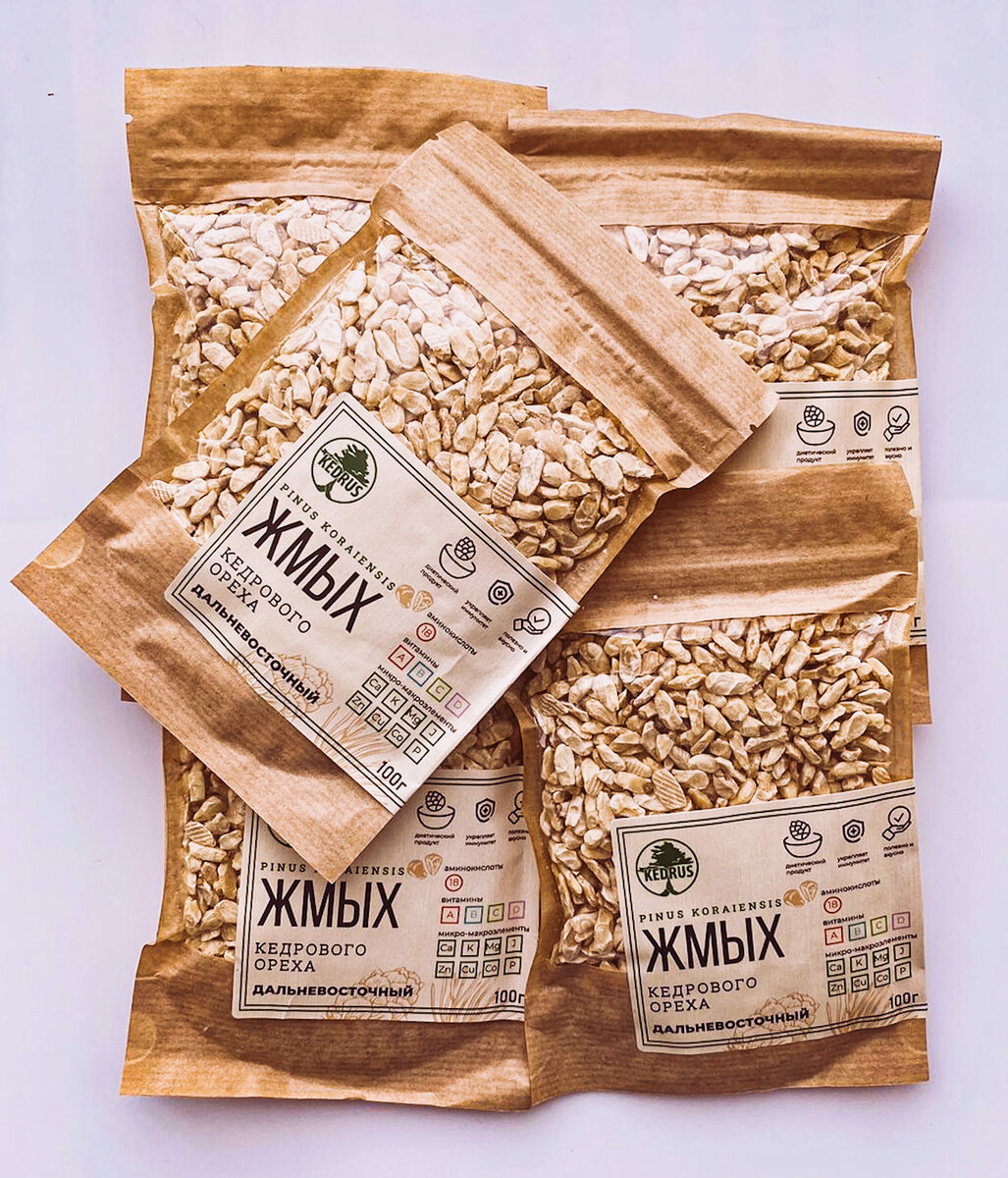 Жмых Кедрового Ореха Дальневосточного Kedrus, 100г