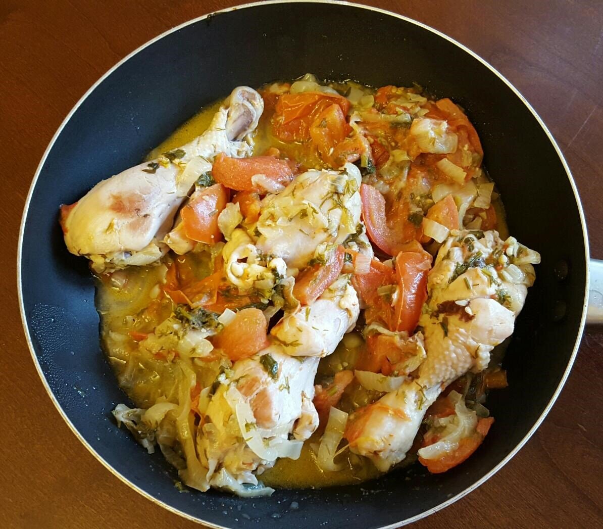    Чахохбили из тушеной курицы