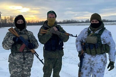    Мобилизованные из Подмосковья в прифронтовой зоне в Брянской области ©Алексей Рычков РИАМО