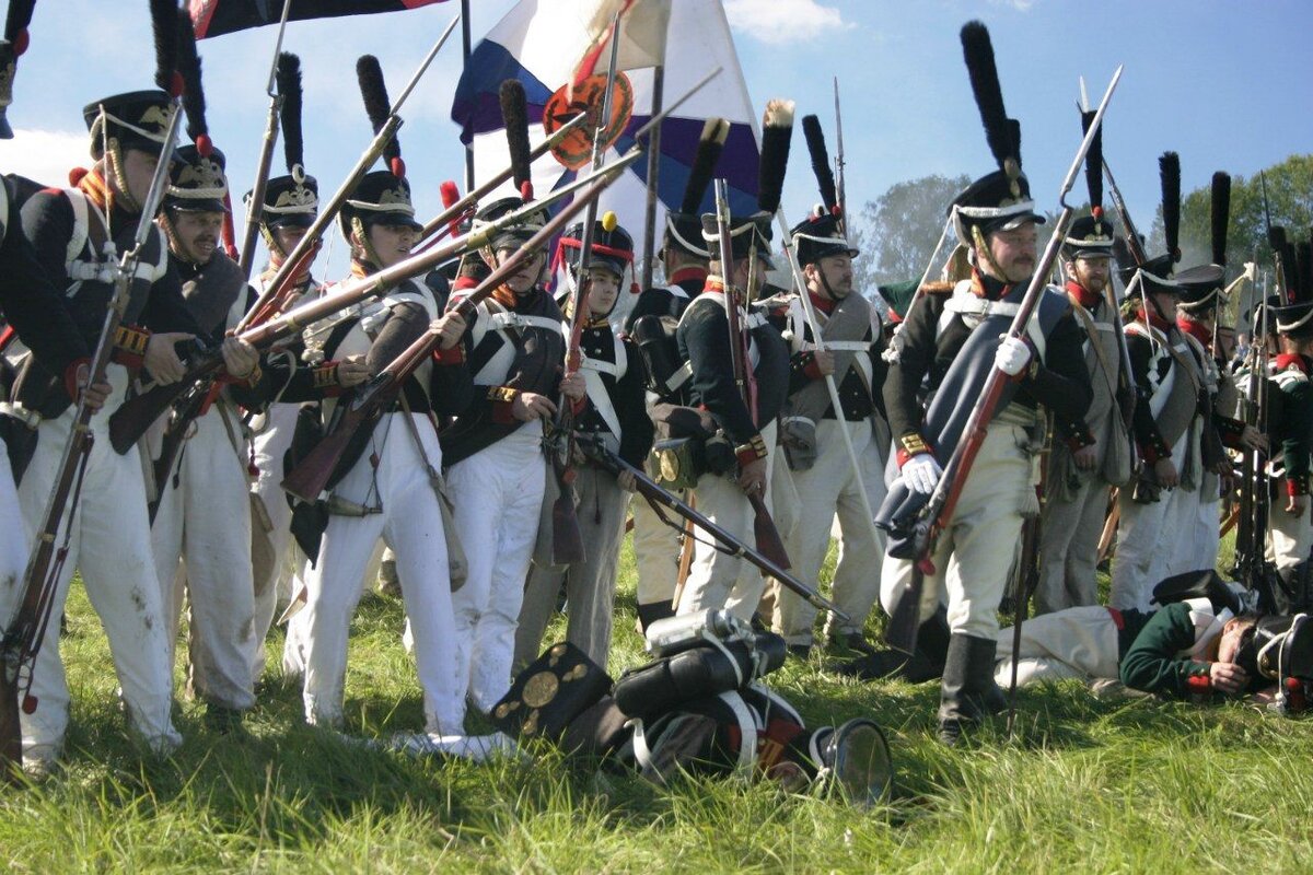 Реконструкция сражения под Бородино. Французская армия
