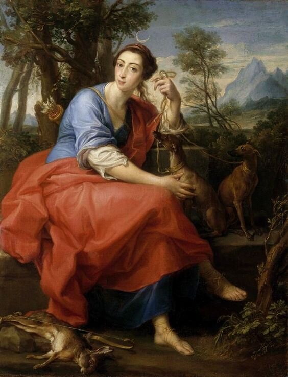 Катарина Габриелли в образе Дианы (1751)