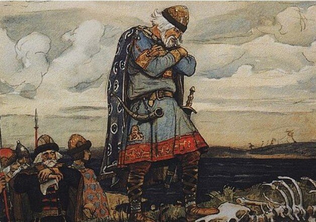 Изображение: Олег у костей коня.В.М..Васнецов.1899г