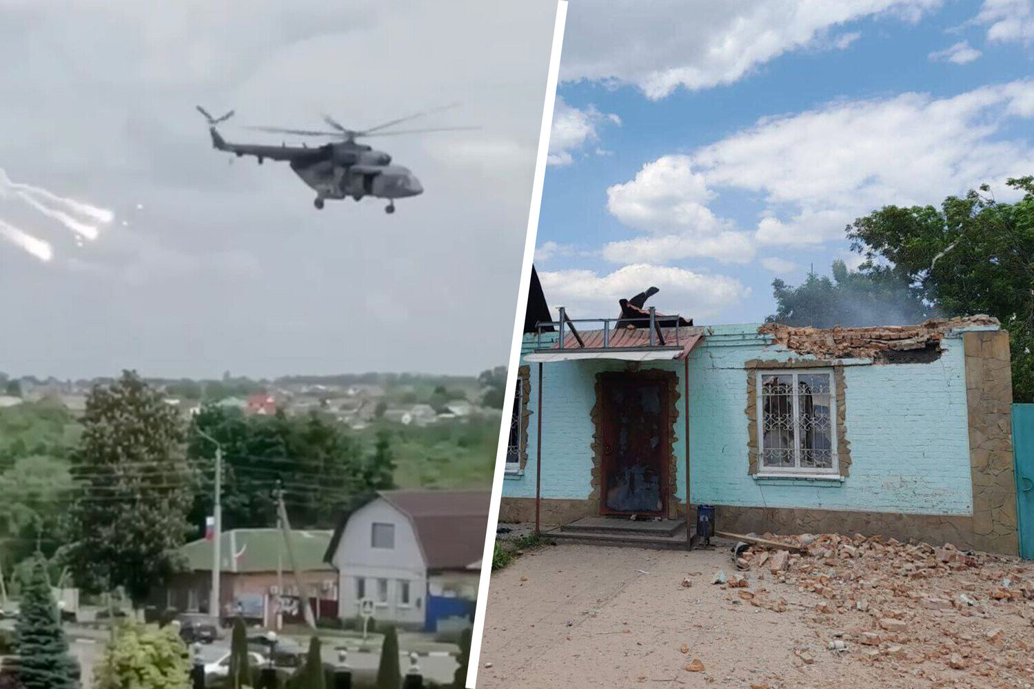 Видео нападения на белгородскую область. Грайворон обстрел. Разрушенные дома.