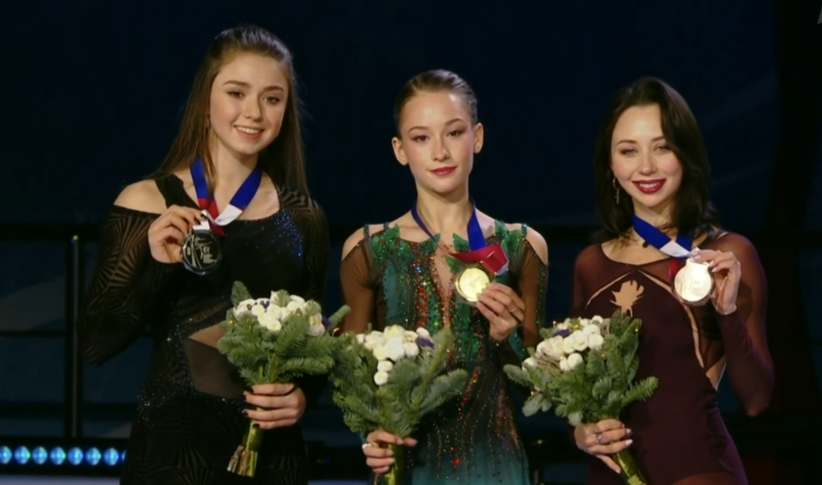Чемпионат России по фигурному катанию. Награждение. Источник фото: официальный сайт Первого канала.