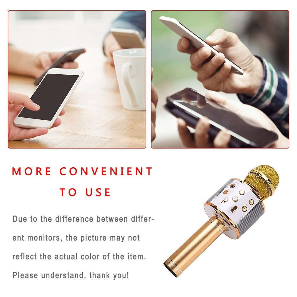 Микрофон ws-858 золотой желтый