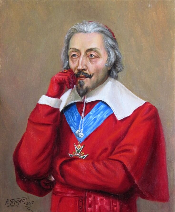 Кардинал Ришелье. В честь этого человека был назван один из лучших в мире линейных кораблей. Взято из интернета. Художник В. Булат. 