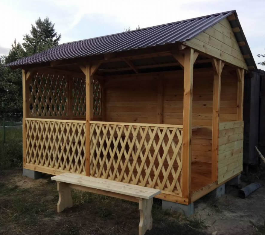 Беседки из дерева для дачи