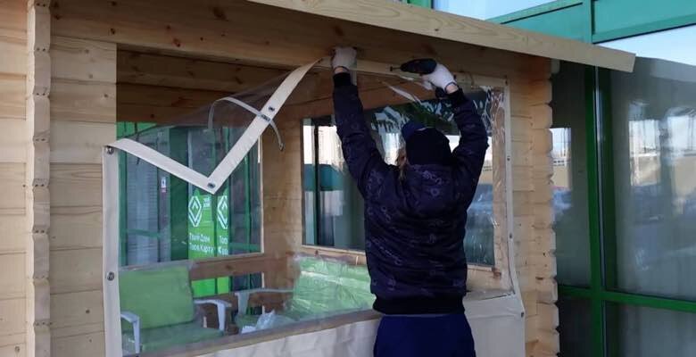 Установка мягких окон