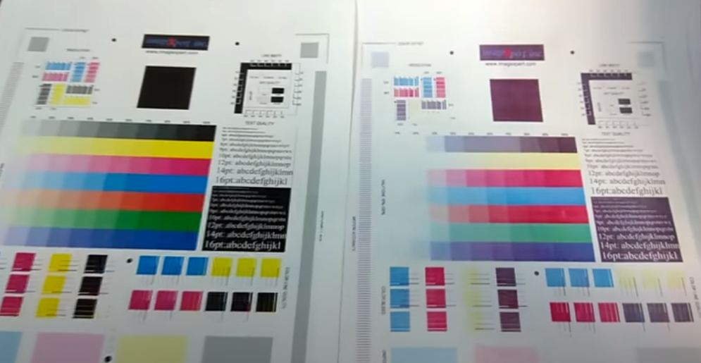 Слева оригинал и справа сделанный нами отпечаток