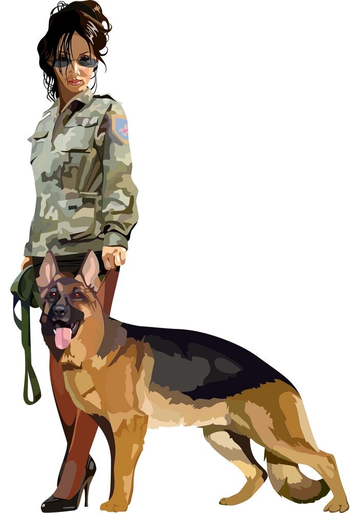 Источник https://www.vectorstock.com/royalty-free-vector/woman-cynologist-with-dog-sheepdog-vector-3791369