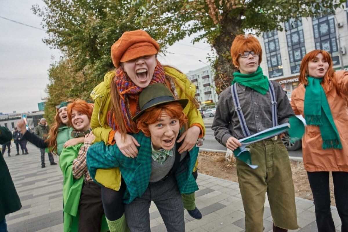    Весёлый парад рыжих прошёл в центре Перми
