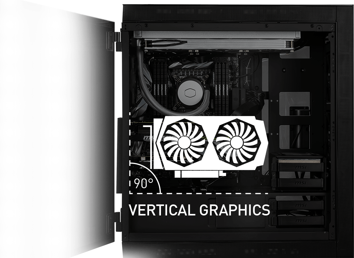 Видеокарта вертикально. MSI mpg sekira 500p. Корпус MSI mpg sekira 500p. MSI mpg sekira 500p Midi Tower. Кейс MSI mpg sekira