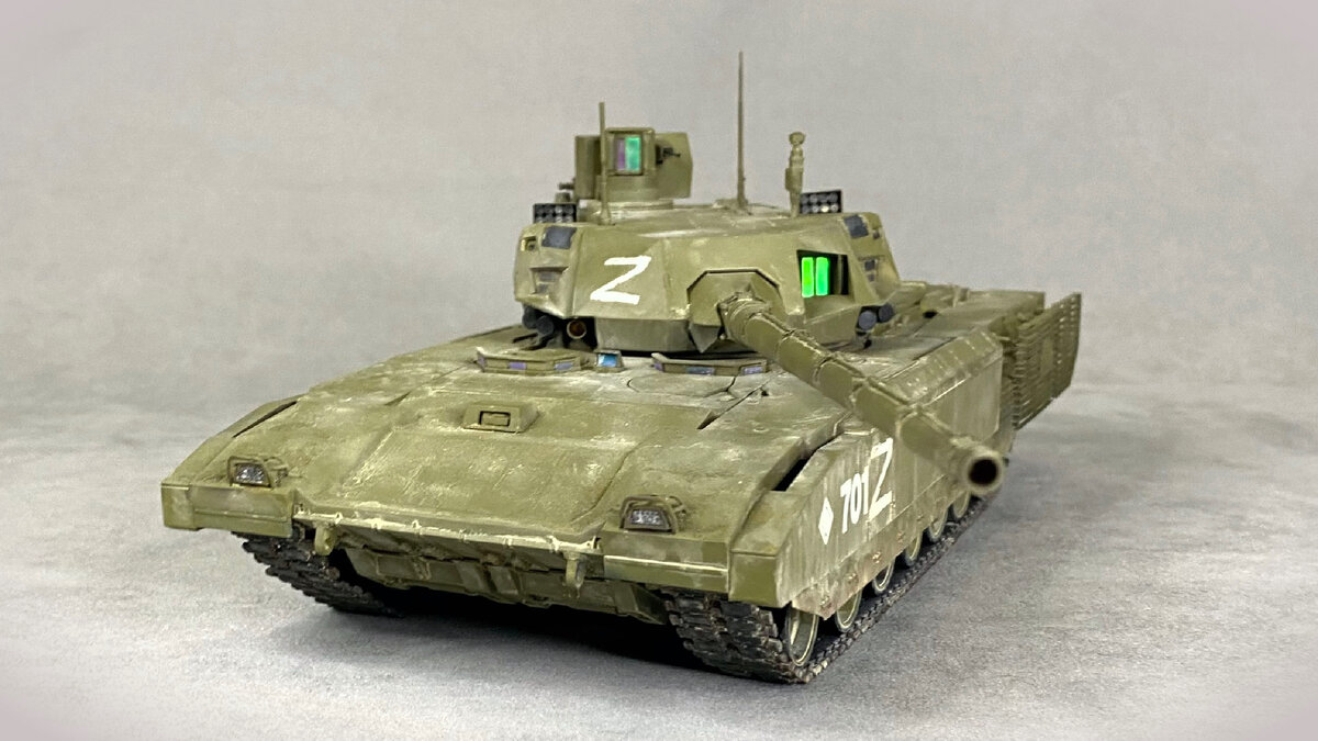 Ark 35. АРК-35-1. 1/16 Trumpeter models Panther. АРК-35. Т-80у с комплексом активной защиты "Дрозд-2".