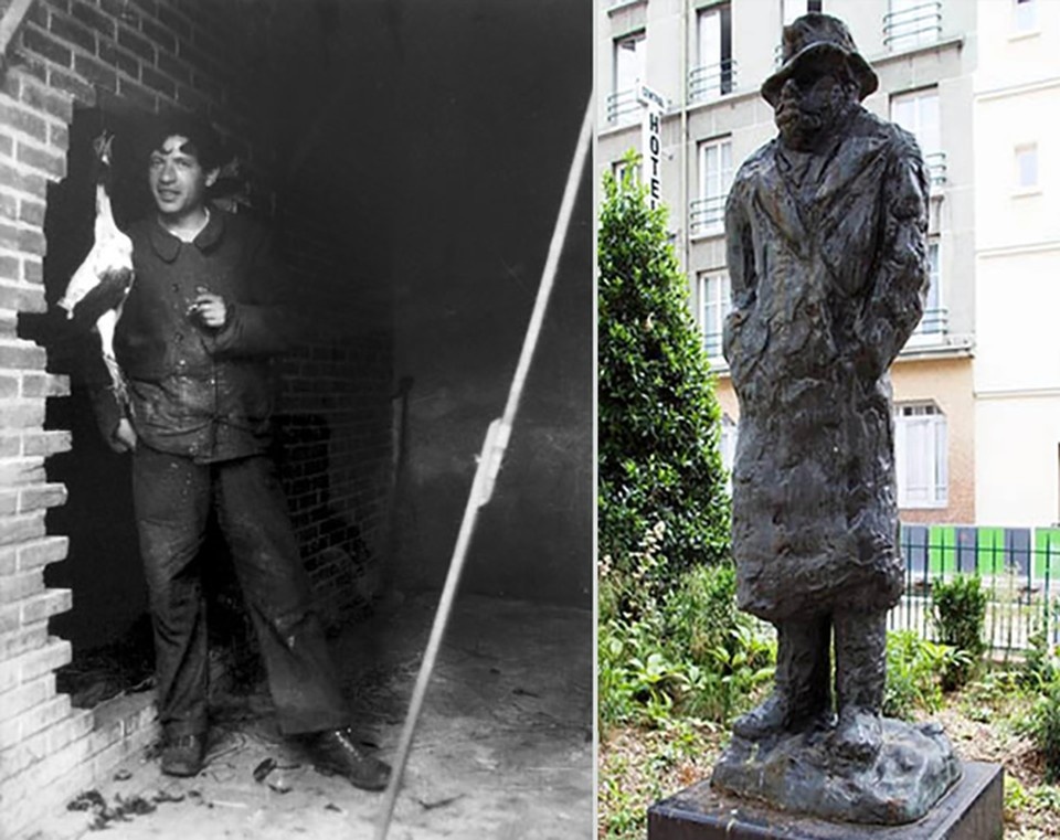     Хаим Сутин в первые 10 лет в Париже прозябал в бедности, а теперь там стоит памятник художнику. Фото: Laruche-artistes.fr, Wikipedia.org