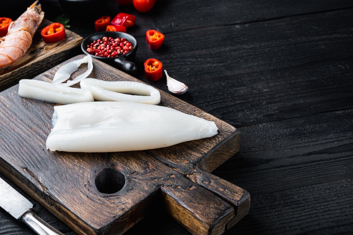 Плов с кальмарами.