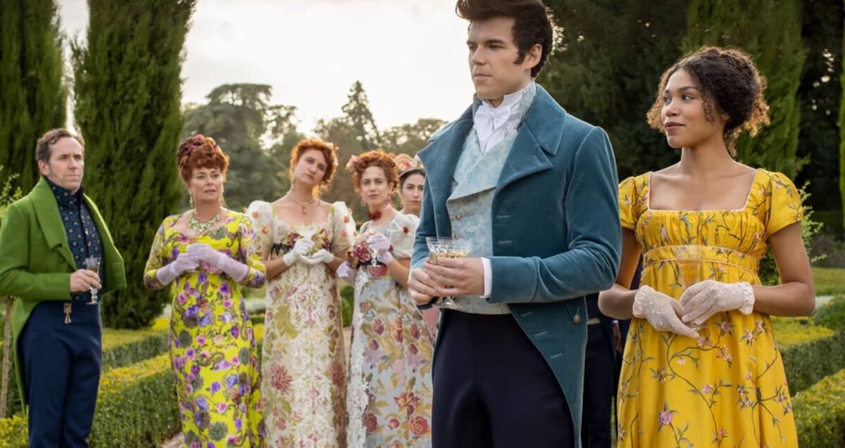 кадр из сериала Бриджертоны 