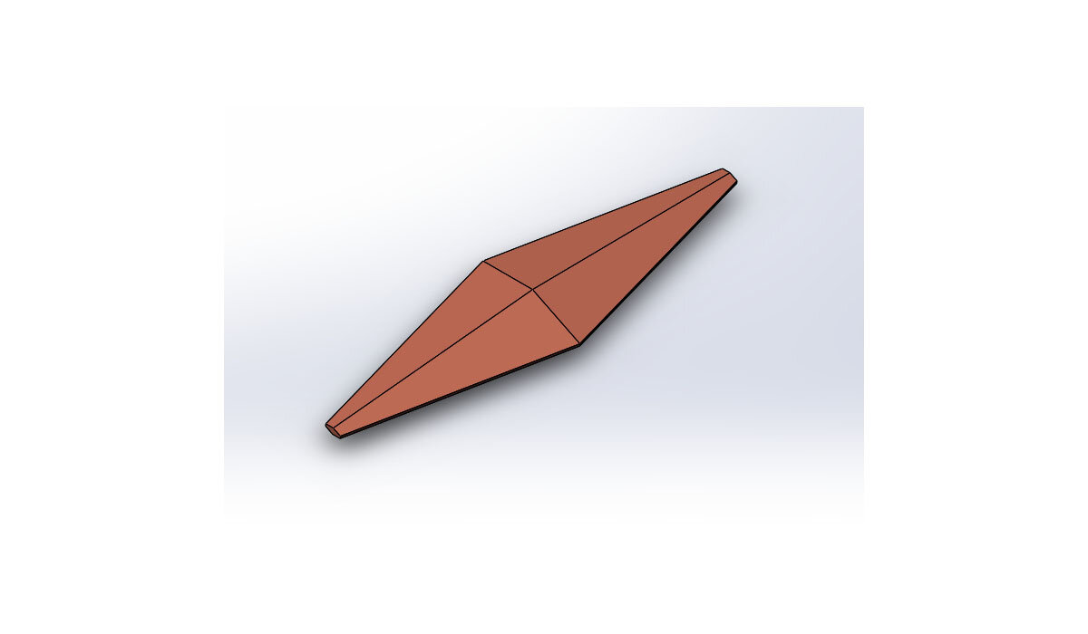 ЗD модель блесны- ромб