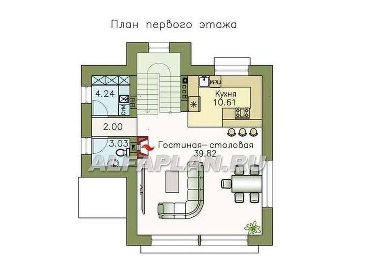 НА СЛАЙД-ШОУ (3 фото): Планировка загородного дома по проекту 361А "Сапфир"                    © Владимир Тарасов 