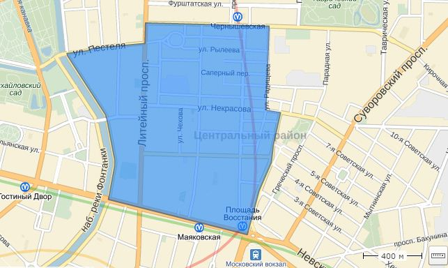 Карта бесплатной парковки в спб