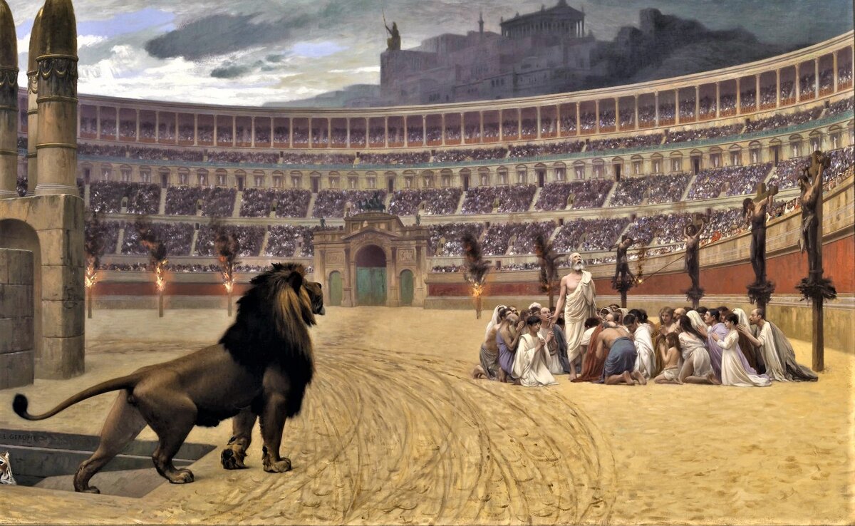 Жан-Леон Жером "Последняя молитва христианских мучеников".