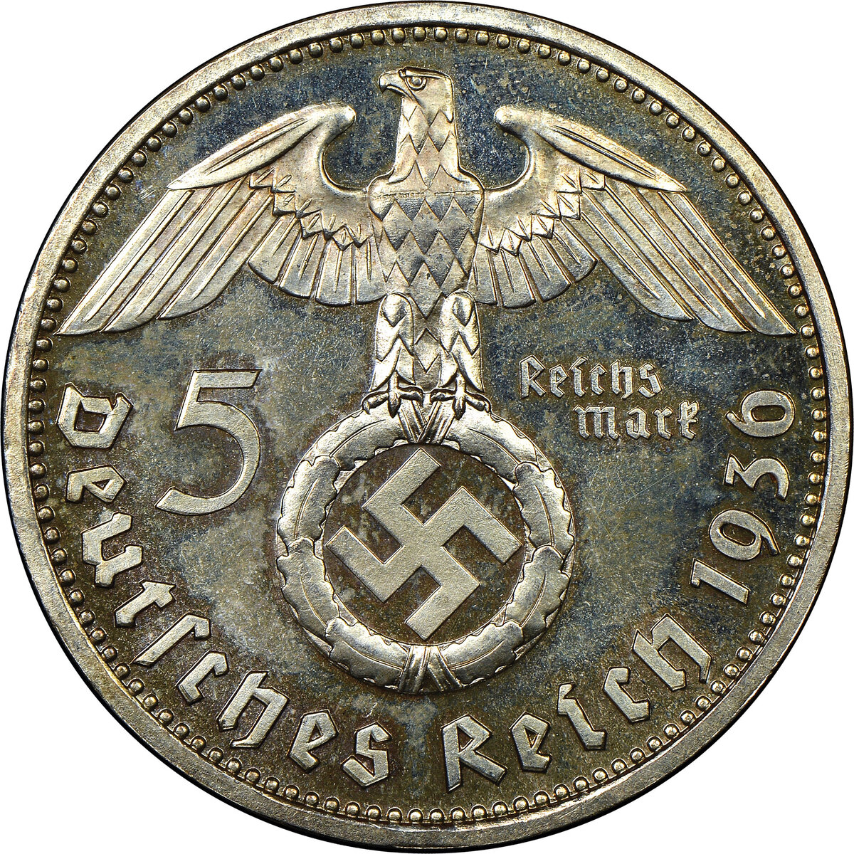 5 Рейхсмарок, 1936 год.