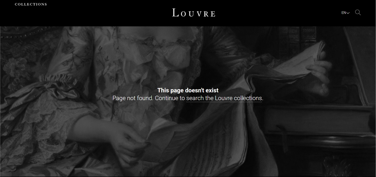 Скриншот с официального сайта Лувра.