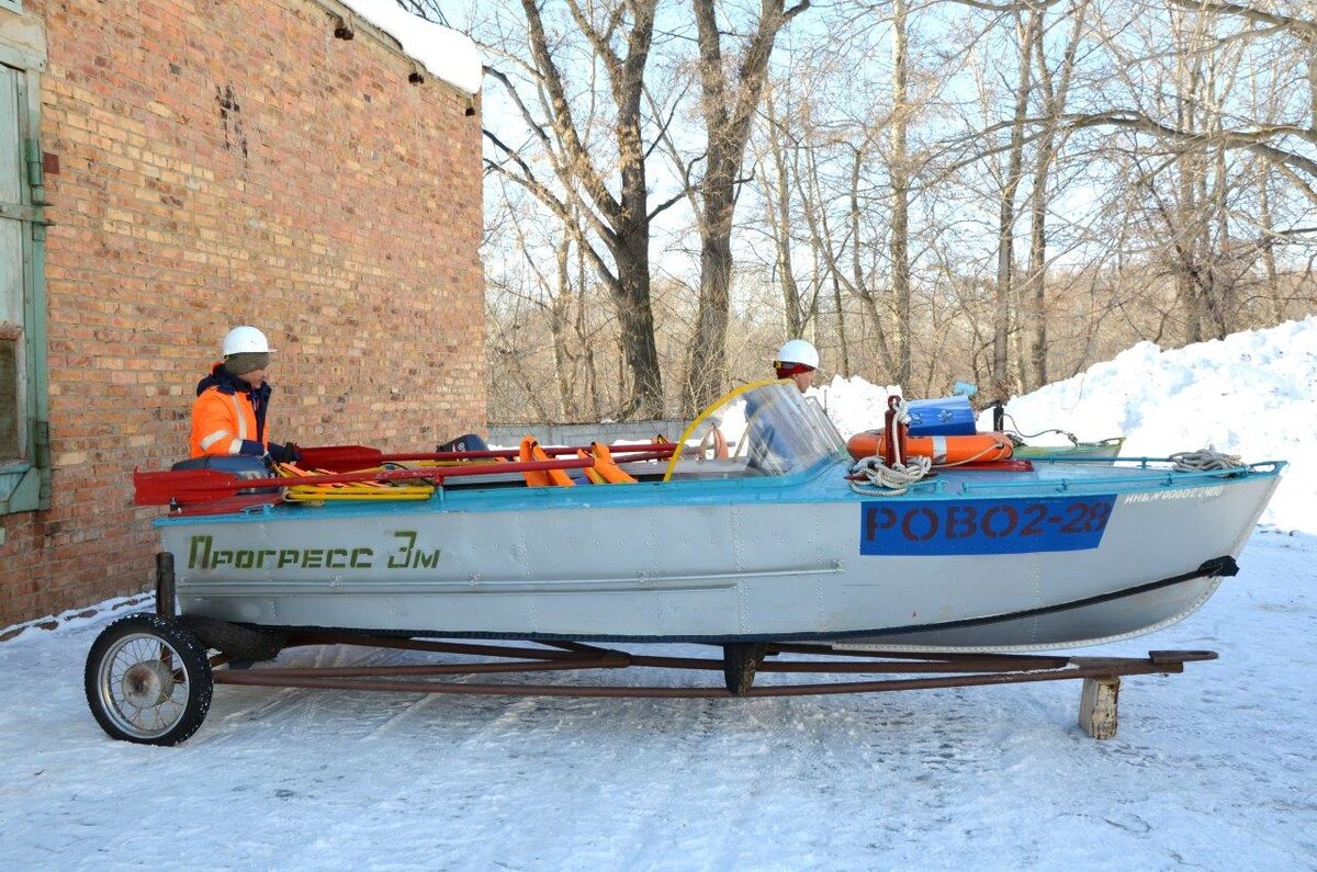 Маломерные суда готовят к паводку зимой. Фото Росводоканал Оренбург