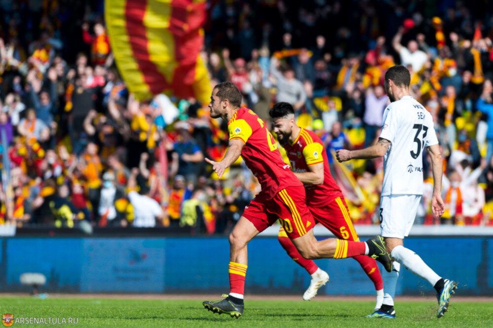 Горан Чаушич («Арсенал») празднует гол в ворота «Краснодара» (arsenaltula.ru)