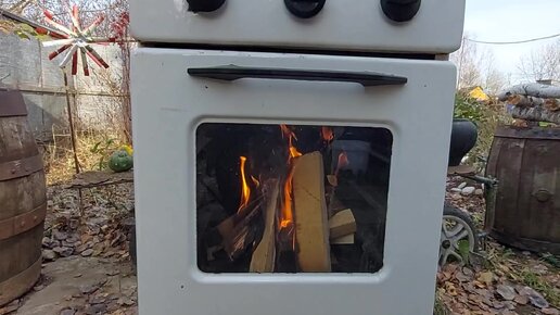Печь из старой газовой плиты для дачи своими руками | Дельные советы | Дзен