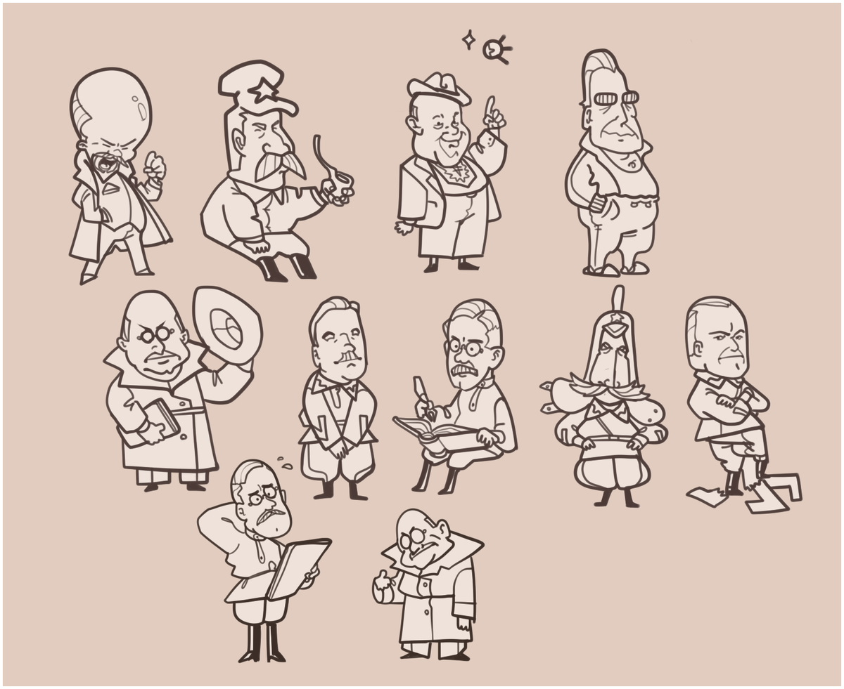 Слева-направо: Ленин, Сталин, Хрущев, Брежнев
Берия, Ворошилов, Молотов, Буденный, Жуков