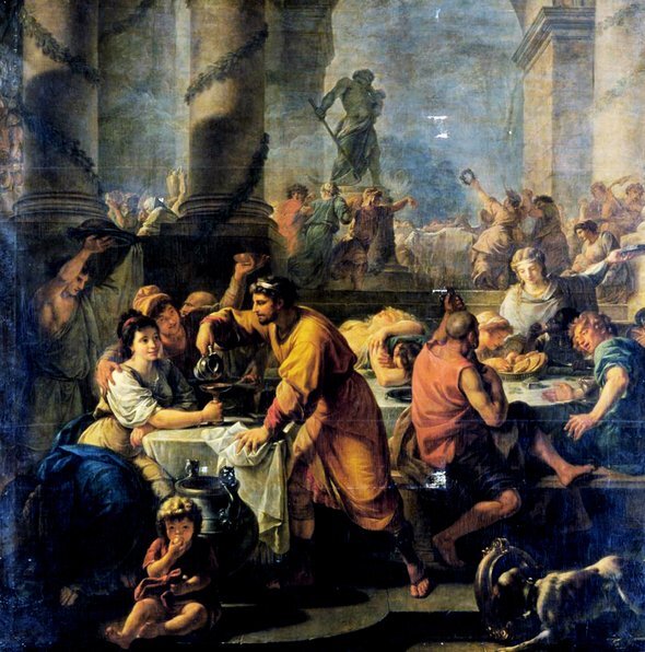 Праздник Сатурналии. Картина Антуана-Франсуа Калле, 1783 год