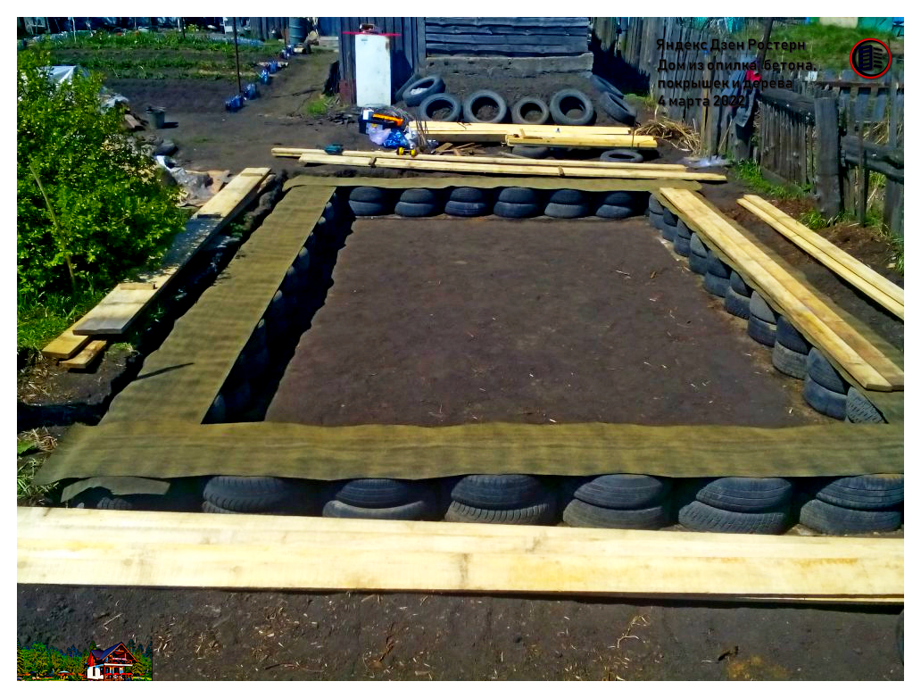 фундамент из покрышек. источник фото: zen.yandex.ru/rostern